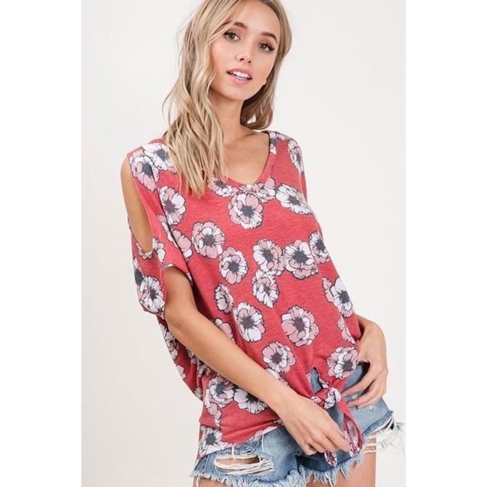 Red Floral medium